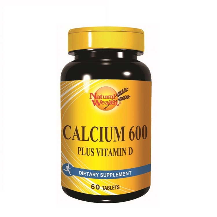 Natural Wealth Kalcijum 600 + vitamin D 60 tableta